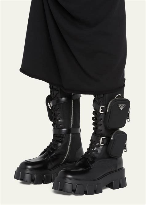 chunky Prada monolith boots